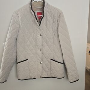 Womens ESPRIT Quilted Jacket Light Khaki Sz Med